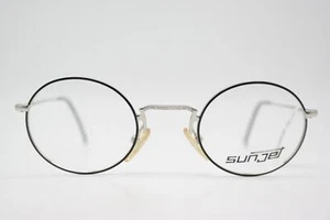 Vintage Sunglasses Sunjet By CARRERA SJ 4348 Black Silver Oval Eyeglass Frame - Picture 1 of 6