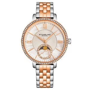 Stuhrling Original 4038 4 Acciaio Inox Madreperla Bracciale Orologio da Donna - Foto 1 di 5