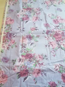 Next Mauve Floral Lace Edge Pencil Pleat Blackout Curtains 168x137cm (NB33) - Picture 1 of 3