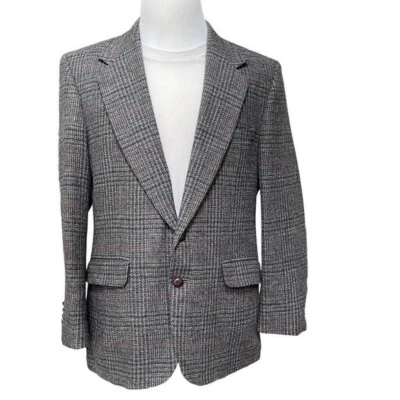 Blazer Robert Stock Para Hombres 42R Vintage Dos Botones Lana Tweed Abrigos Deportivos Foto 1 de 4
