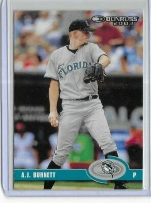 2003 Donruss #283 A.J. Burnett Florida Marlins - Image 1 of 2