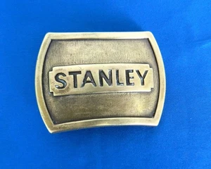 Hebilla de cinturón STANLEY Works 1978 Latón sólido 3.5" x 2.5" Casi nuevo - Imagen 1 de 6