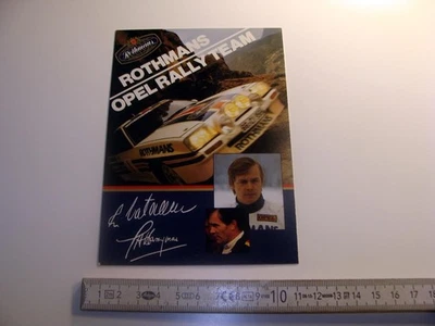 Orig. card Rothmans Opel Manta 400 Rally Team 1983 Ari Vatanen Terry Harryman - Bild 1 von 2