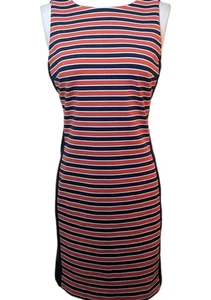 Michael Kors Striped Sleeveless Sheath Dress Size 8 Nautical Classic Preppy - Picture 1 of 8