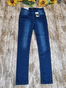 Jeans skinny elasticizzati Peacocks Kate Mid Rise blu invecchiato taglia UK 10 NUOVI CON ETICHETTE NUOVI - Foto 1 di 8