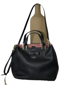 Bolso de Mano Kate Spade Cuero Negro Guijarro Gwyn Pershing Calle Bandolera Preppy - Imagen 1 de 19