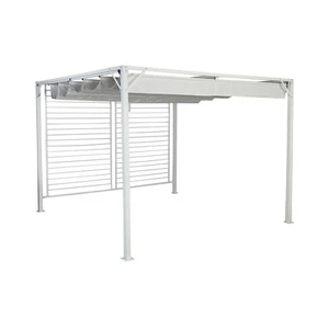 Pérgola DKD Home Decor Blanco 296 x 296 x 225 cm Acero - Imagen 1 de 10
