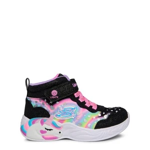 Skechers Girls Lightup Unicorn Hiking Boots Walking Outdoor Non Waterproof - Picture 1 of 6