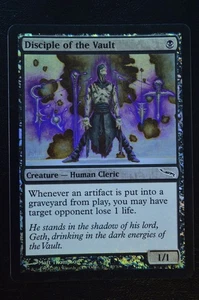 Magic The Gathering MTG DISCIPLE OF THE VAULT FOIL Mirrodin LP Lightly Played - Picture 1 of 2