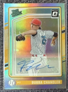 2024 Panini Donruss Optic Bubba Chandler Auto Holo RC Rated Prospect Pirates - Picture 1 of 2