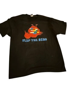 Black cotton Flip The Bird Entrainment Shirt, 2XL - Picture 1 of 2