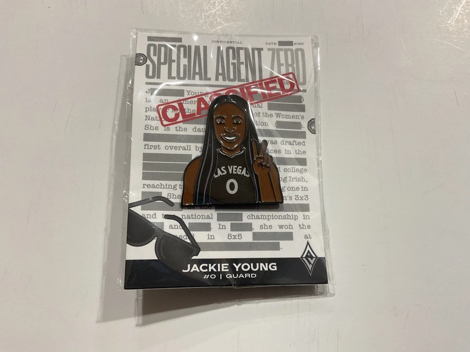 Jackie Young Collectable Pin LV Aces vs Phoenix 8/21/25 Giveaway SGA - Image 1 of 1