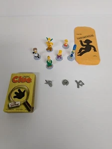 The Simpsons CLUE Game Replacement Pieces Characters Homer Bart + Cards * READ* - Picture 1 of 22