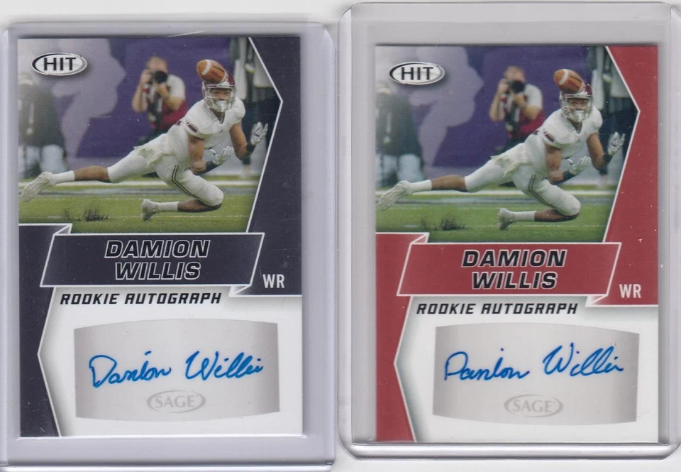 2 * DAMION WILLIS * 2019 SAGE HIT AUTOGRAPH RC  - Image 1 of 1