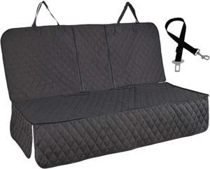 Waterproof Dog Car Seat Cover with Side Flaps for Cars & SUVs - Black 57"x47" - Picture 1 of 12