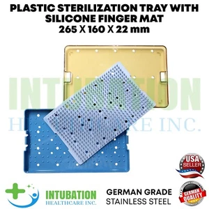 Plastic Sterilization Tray with Silicone Mat 265 x 160 x 22mm - Picture 1 of 3