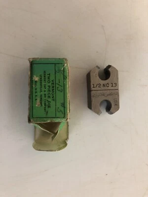 Vermont 1/2 NC 13 Two Piece Die - Image 1 of 2