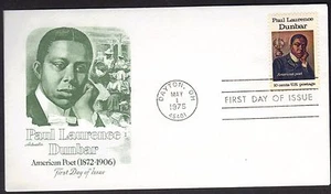 US Scott # 1554 FDC 10c Paul Dunbar Stamp FDC  - Bild 1 von 1