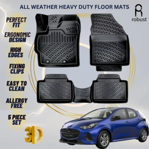 Floor Mats Liners For Mazda 2 Hybrid 2023-2025 All Weather Heavy Duty Car Rugs - Picture 1 of 9