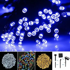 Waterproof Outdoor Garden Solar Battery Powered Fairy Lights String 100-500 LED - Picture 1 of 26