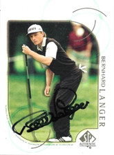 Bernhard Langer Signed 2001 Upper Deck SP Golf Card #36 PGA 1