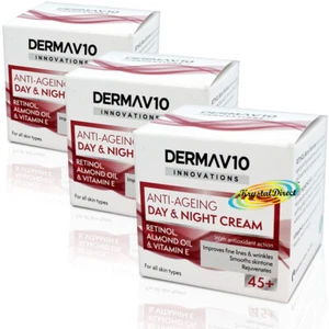 3x DermaV10 Innovations Anti Ageing Day & Night Cream 45+ 50ml - Picture 1 of 1