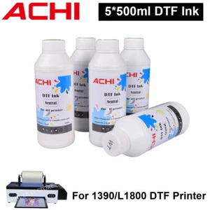 ACHI 5 Color 500ml DTF Ink DTF INK For DTF UV Pinter Printing Clothes - Picture 1 of 9