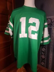 Camiseta deportiva de los New York Jets Joe Namath verde 1968 cosida # 12 retrospectiva talla 52 - Imagen 1 de 6