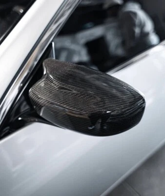 Tapas de cubierta de espejo retrovisor lateral de fibra de carbono estilo M para Infiniti G37 Q40 Q60 2008-2013 Foto 1 de 2