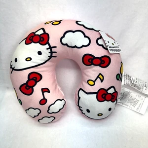 New Sanrio Hello Kitty Travel Neck Pillow Super Soft Comfort Pink Red Kawaii - Picture 1 of 5