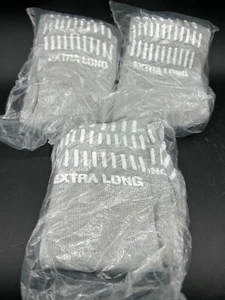 3 pairs XL Extra Long Hospital NON slip GRAY socks yoga Double Sided Confetti - Picture 1 of 3