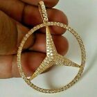 3.00Ct Round Cut Real Moissanite Circle Of Life Pendant 14K Yellow Gold Plated
