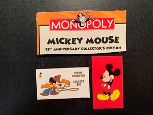 Monopoly Mickey Mouse ROPIN CHAMPION CARD Mickey 75th Anniversary 2004 - Picture 1 of 3