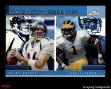 2001 Topps Chrome Combos #TC7 Brian Griese & David Terrell Refractor