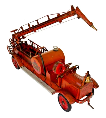 Camión de bomberos torre bomba de agua de acero prensado Keystone 1925 vintage - todo original Foto 1 de 4