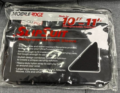 Mobile Edge "Edición Especial" SlipSuit Neopreno Netbook Funda 10-11" Negro Nuevo Foto 1 de 3