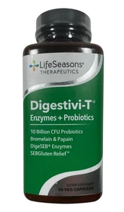 LifeSeasons Digestivi-T Enzymes + Probiotics - Gut Support - 90 caps - Exp 08/26 - Picture 1 of 5
