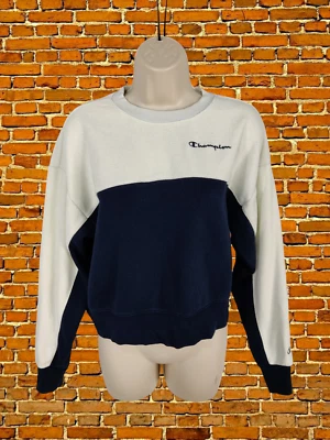 WOMENS CHAMPION SPORT SIZE SMALL S NAVY MIX FLEECE ACTIVE CREW JUMPER SWEATER - image 1 of 3