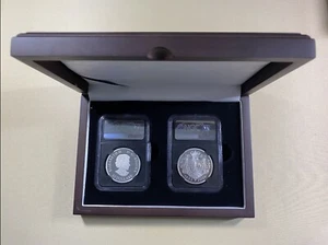 2022 Canada-Great Britain £2 Silver Queen Elizabeth II Platinum Jubilee 2PC PF70 - Picture 1 of 8