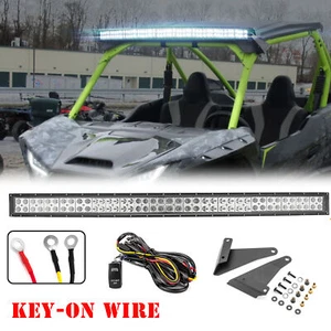Soportes de barra de luz LED de techo de 42" con kit de cables con llave para Kawasaki Teryx KRX 1000 - Imagen 1 de 11
