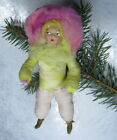 Vintage antique Christmas German spun cotton ornament figure #312223