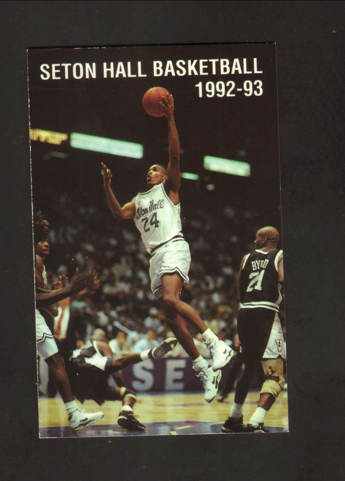 Seton Hall Pirates--Terry Dehere--1992-93 Basketball Pocket Schedule--CIT Group - Image 1 of 1