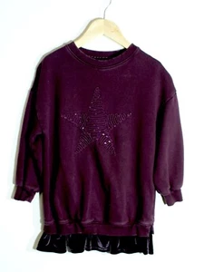 NEXT girls star sweater with trim -purple- age 6 years (NA141) - Picture 1 of 6
