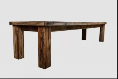 DINING UNIQUE SOLID WOOD TABLES, RUSTIC 250 YEARS OLD - Image 1 of 4