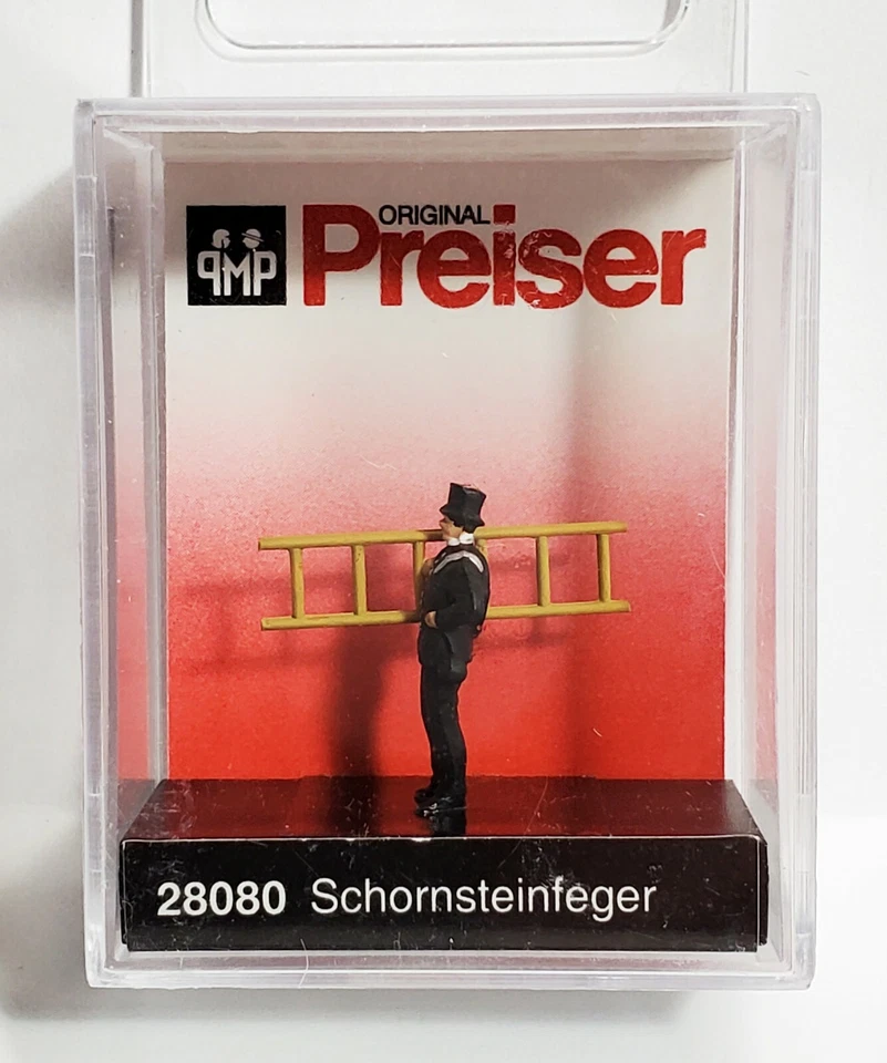 Figura Preiser H0 28080 Chimenea-Barrido con Escalera Pintada a Mano 1:87 3/4" Alto Foto 1 de 1