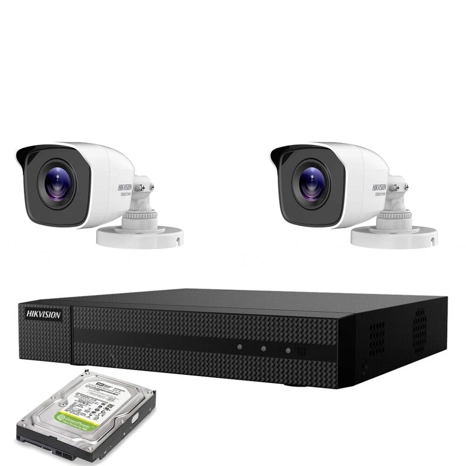 KIT VIDEOSORVEGLIANZA IP POE 2 TELECAMERE HIKVISION 4 MPX 4K HD 500 GB