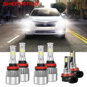 For 2007-2018 Nissan Altima Combo LED Headlight High Low +Fog light bulbs S2 Kit - Picture 1 of 15