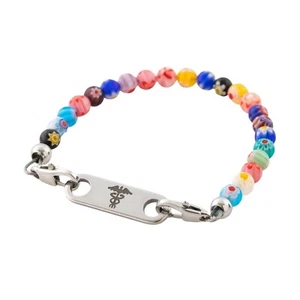 Medizinisches Armband für Mädchen Alert Id Damen Eigener Graviert Kinder Bonbon - Bild 1 von 10