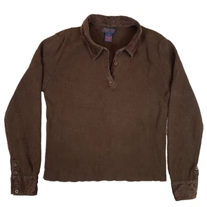 Ralph by Ralph Lauren Brown Collared Knit Jumper Size Women's Large L - Imagen 1 de 12