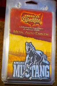 American Expedition Brand Metal Auto Emblem~ American Mustang~ New in Package - Picture 1 of 2